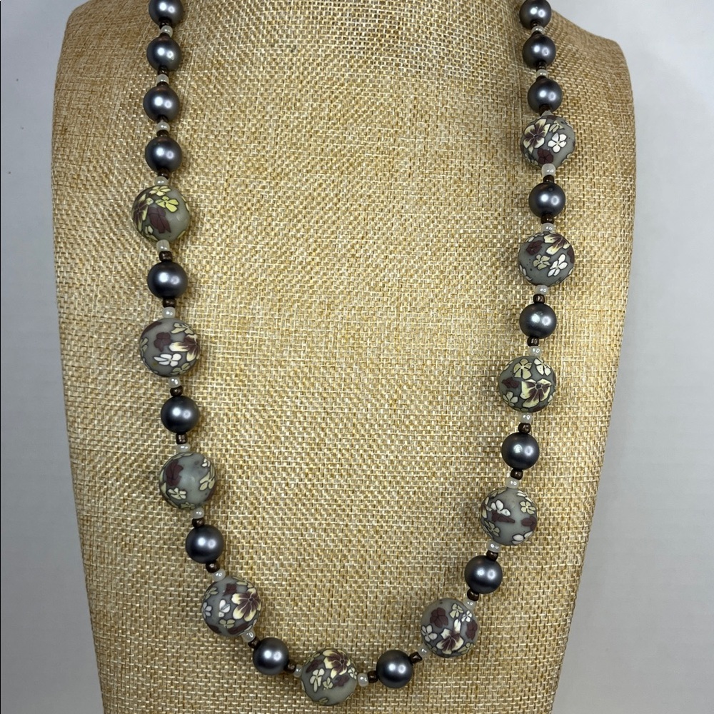Bo Ho Chic Polymier Clay- Millefiori Beaded Necklace